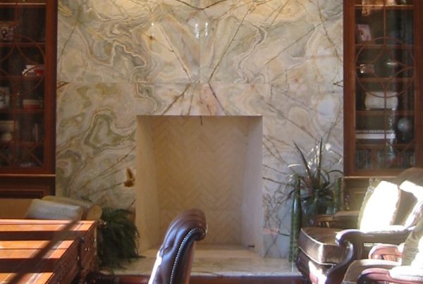 Custom stone fireplaces