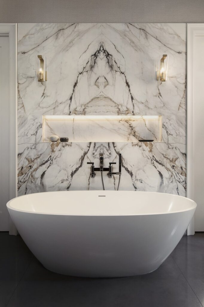 Custom Porcelain Accent Wall with Design Collective STL and PK Construction