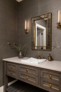 Caesarstone countertop installation in St. Louis bathroom Caesarstone countertop installation in St. Louis bathroom